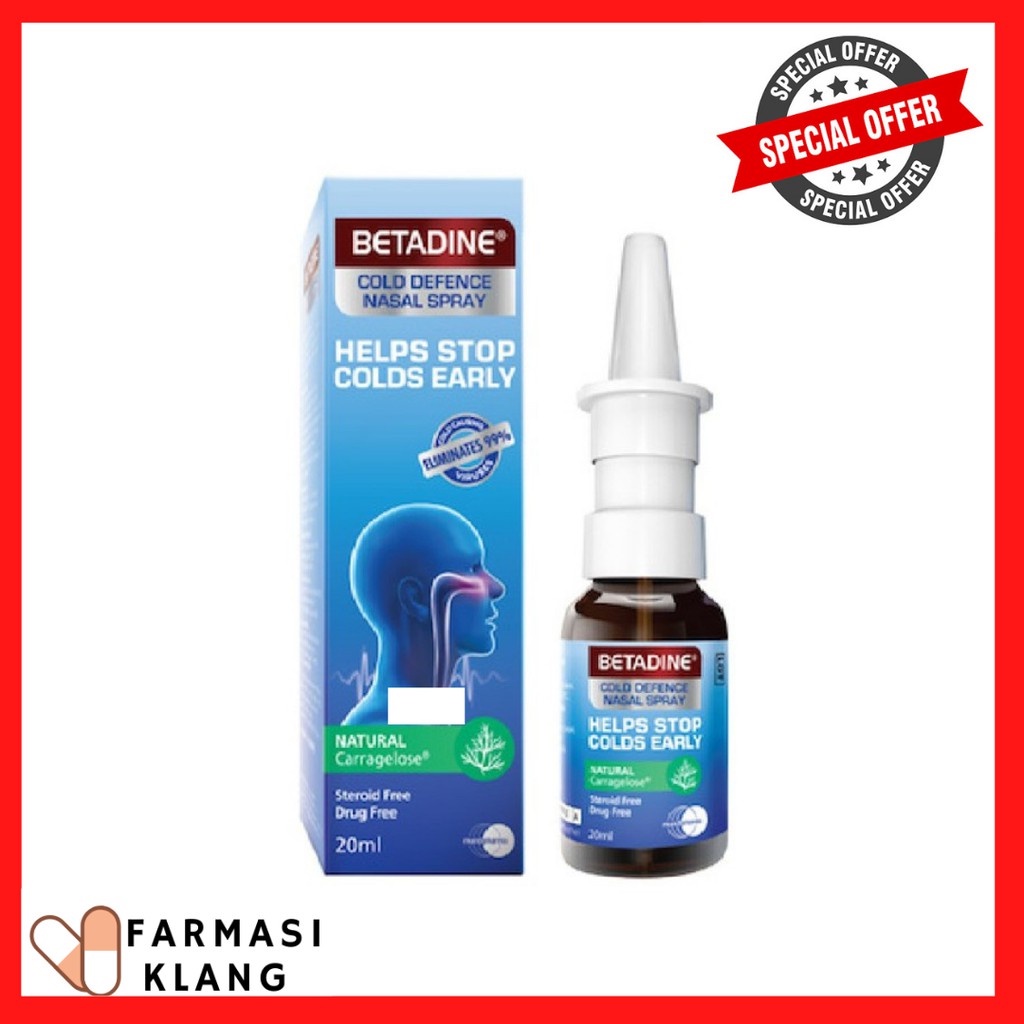 BETADINE COLD DEFENCE NASAL SPRAY 20ML (EXP 08/2024) Shopee Malaysia