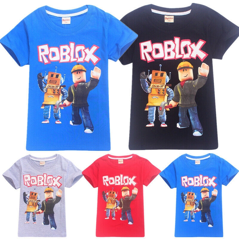 Clothes Shoes Accessories Kids Boys Roblox T Shirt Short Sleeve Casual Shirt Cotton Tops Summer Clothes Icfwarehousenm - roblox casual shirt