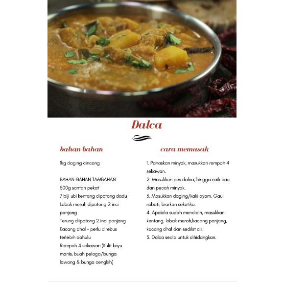 Pes Masak Dalca Resepi Tok Su 90gm Sedap Rasa Asli Tanpa Msg 100 Natural Halal Dan Tanpa Bahan Pengawet Shopee Malaysia