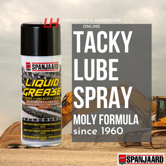 Spanjaard Tacky Lube Spray with Moly Disulfide (MOS2) for super heavy