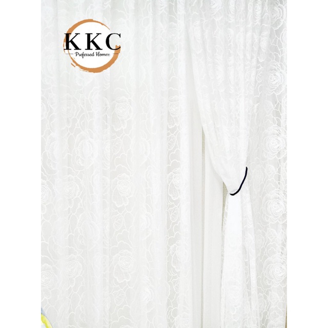 Kkc Romantica Floral Voile Lace Sheer Curtain Ready Stock Ship From Malaysia Shopee Malaysia