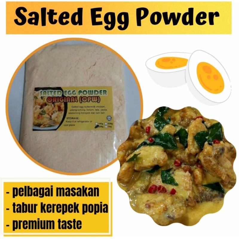 SALTED EGG POWDER ORIGINAL HALAL (masakan/kerepek/popia) | Shopee Malaysia