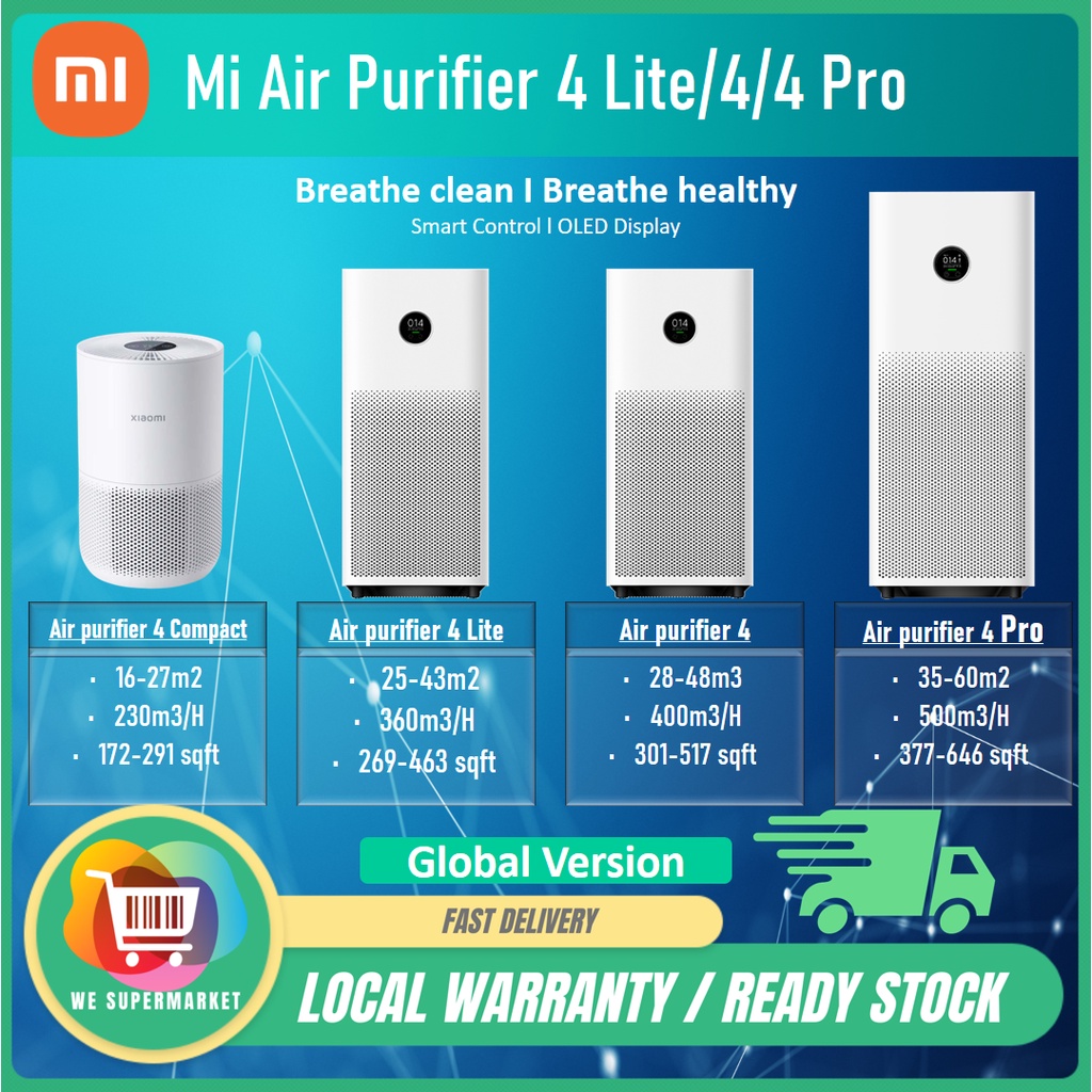 [Global Version]Xiaomi Air Purifier 4 Lite / 4 / 4 Pro Wifi PM2.5 Home ...