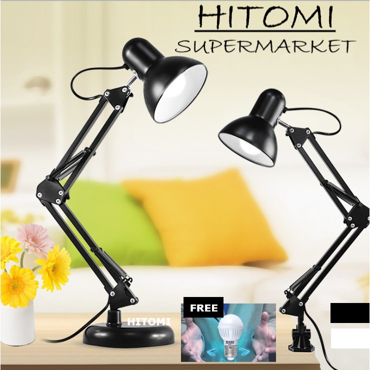 IKEA STYLE🔥Hitomi Modern Adjustable Swing Arm Study Lamp LED Desk Lamp