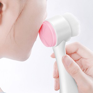 OSCPH Soft Bristle Facial Brush, Soft Bristle Facial Brush for Deep Pore Cleaning, Makeup Removal Face Brush