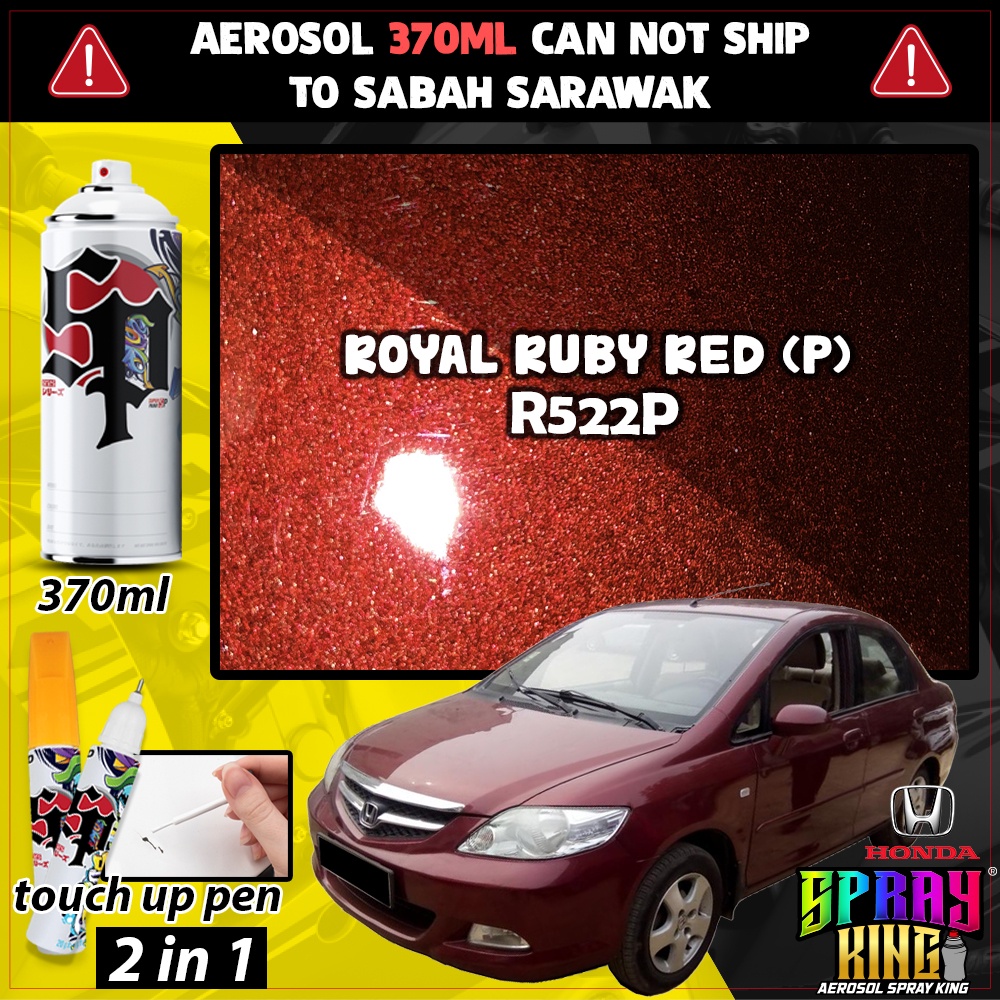 R522P Royal Ruby Red ( Touch Up Pen Honda City 4 Generation ) Car Spray Paint Malaysia Scratched Tool Motor Aerosol DIY