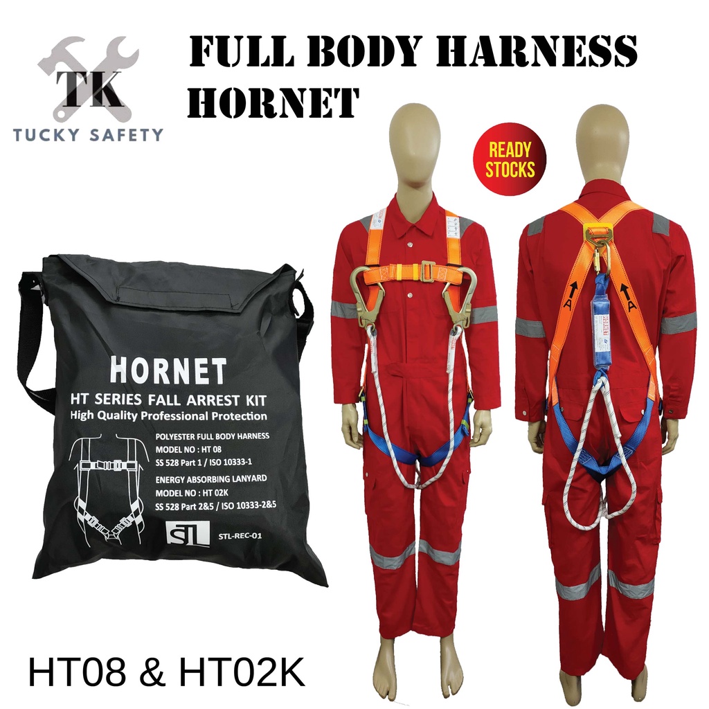 [ ] SAFETY FULL BODY HARNESS FALL PROTECTION WITH POLYAMIDE