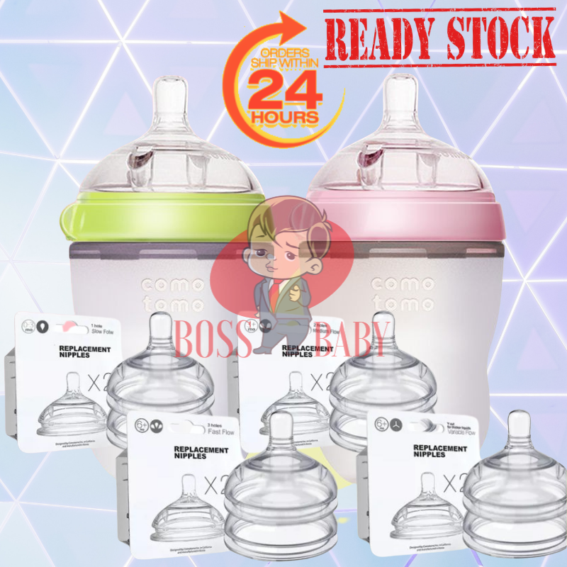 Bossbaby.my Comotomo Silicone Baby Bottle Botol Susu Milk Bottle AntiColic Antifall Baby