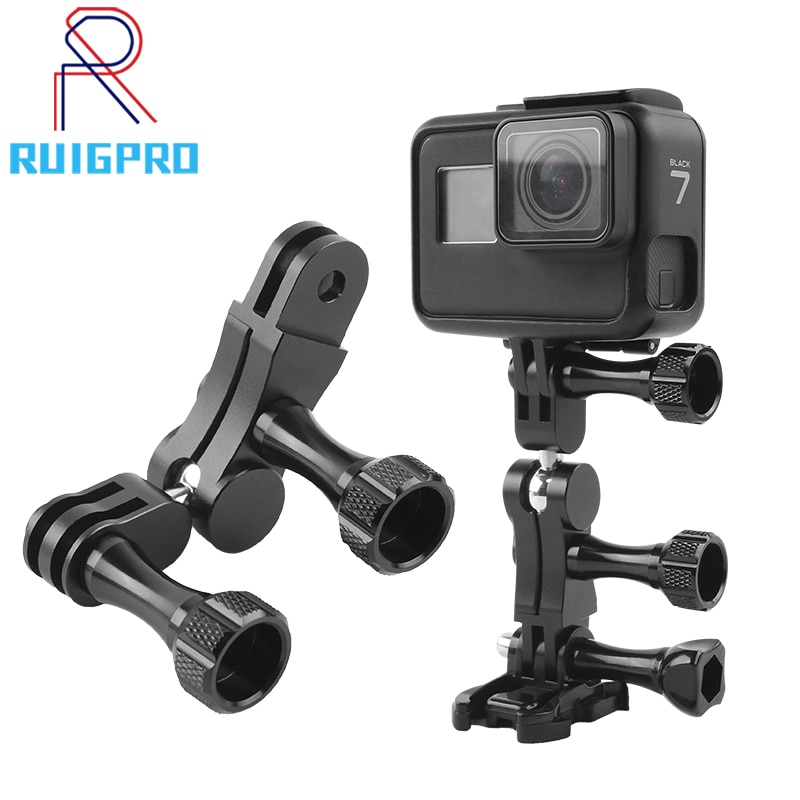 Go Pro Hero9 360 Degree Rotation Mounts Adapters Aviation Aluminum Alloy Helmet Adapters Mounts Metal Material For Gopro Hero 9 8 7 6 5 Black Xiaomi Yi Eken Sjcam Insta 360 One R X Dji Osmo Action Camera Accessories