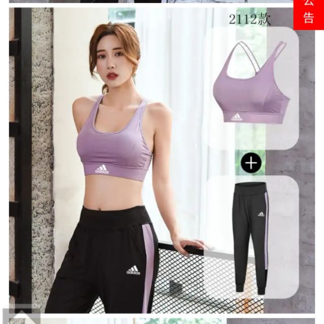 adidas crop top and leggings set