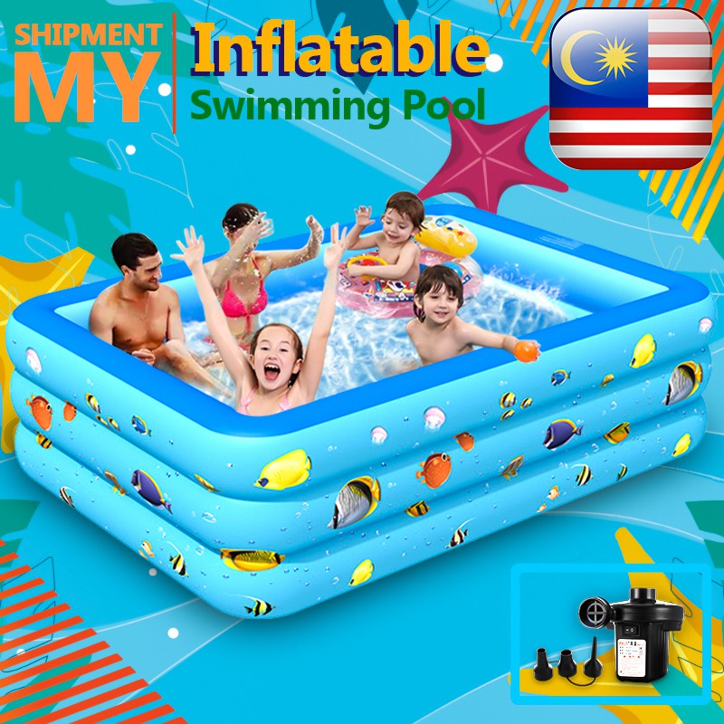 Inflatable Swimming pool Extra Large Rectangular Family Pool Indoor ...