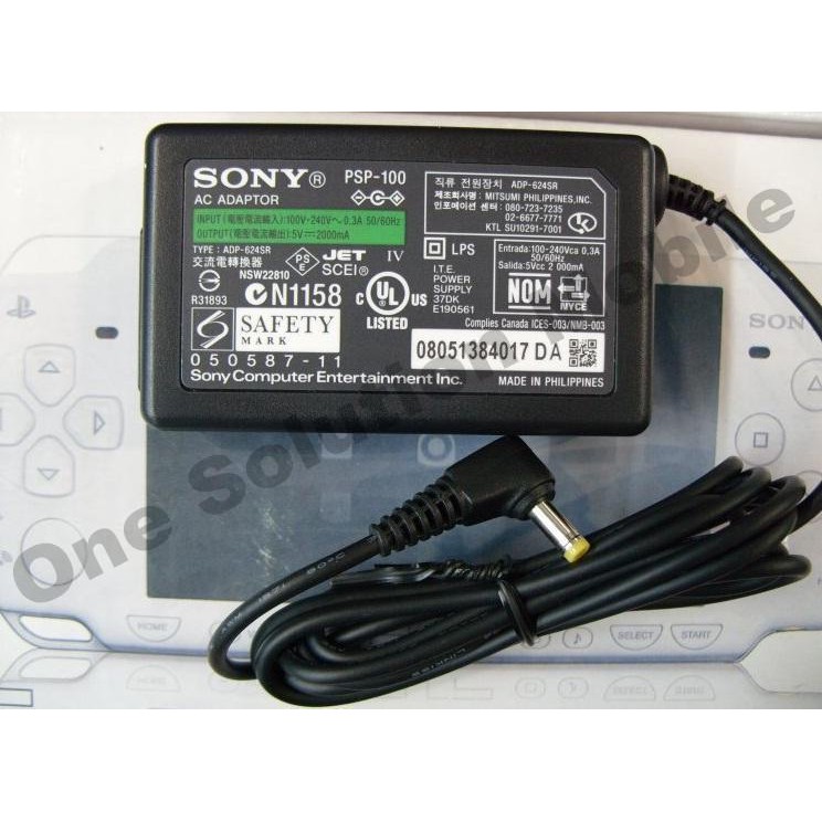 Sony Psp 1000 00 3000 E1000 Psp1000 Psp00 Psp3000 Ac Adaptor Travel Charger Psp 100 Original Shopee Malaysia