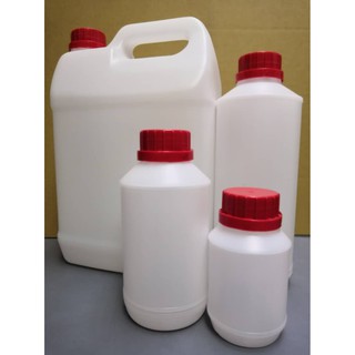HDPE Plastic Bottle with Screw Cap and Stopper / 1000ml / 500ml / 200ml