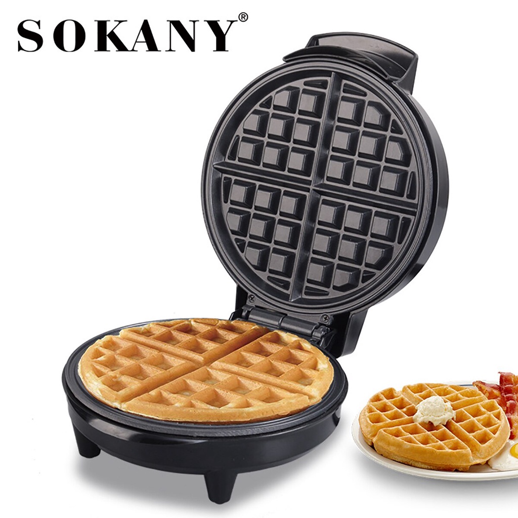 SOKANY 1000W Mini Electric Waffle Maker Bubble Egg Cake Oven Breakfast Waffle Maker Quiche Oven Mini Waffle Pan