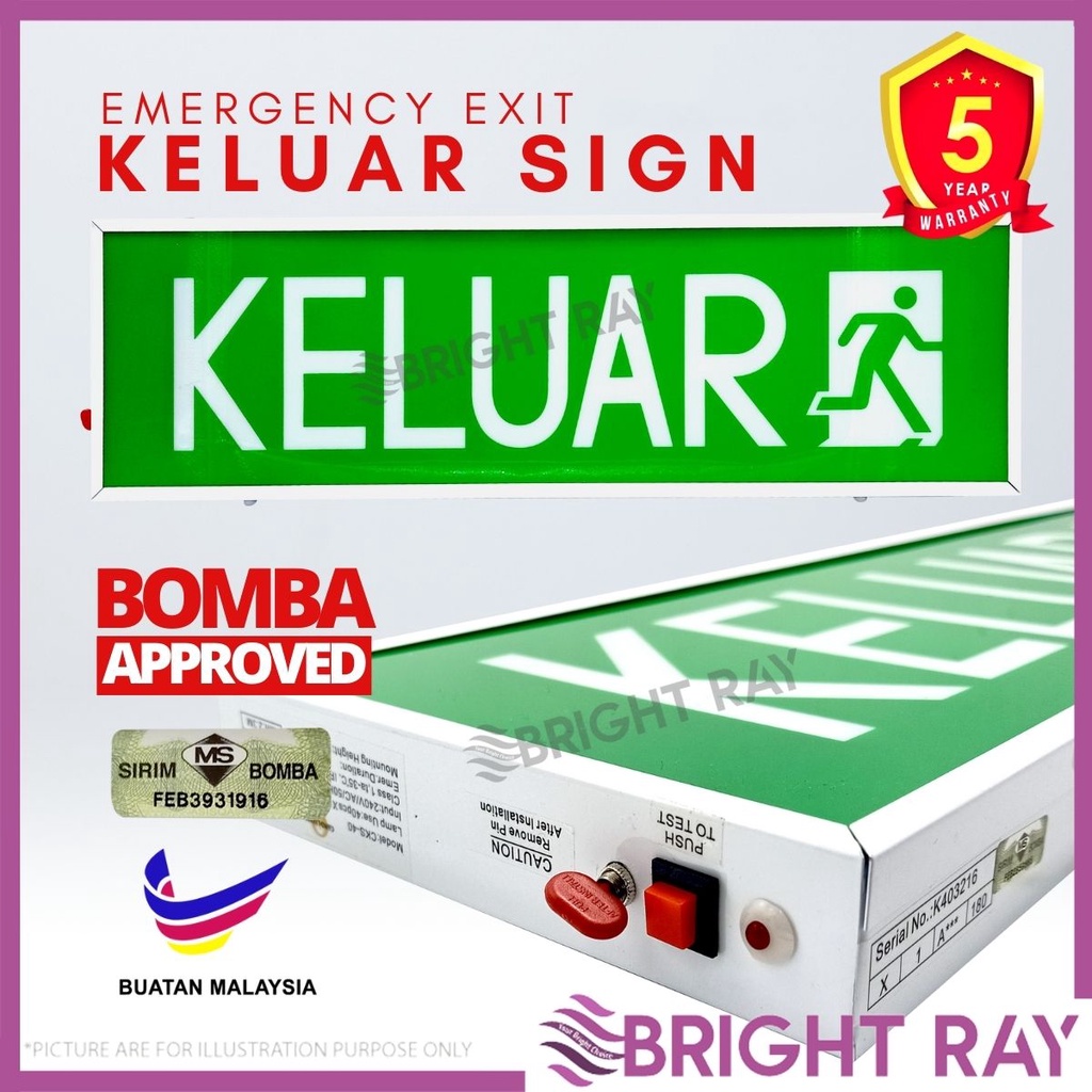 Candlelux CKS40S/S Surface Type Led SelfContained Emergency Keluar
