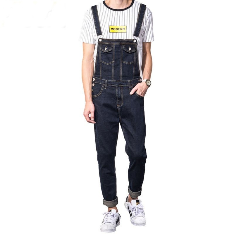 overall jeans pria