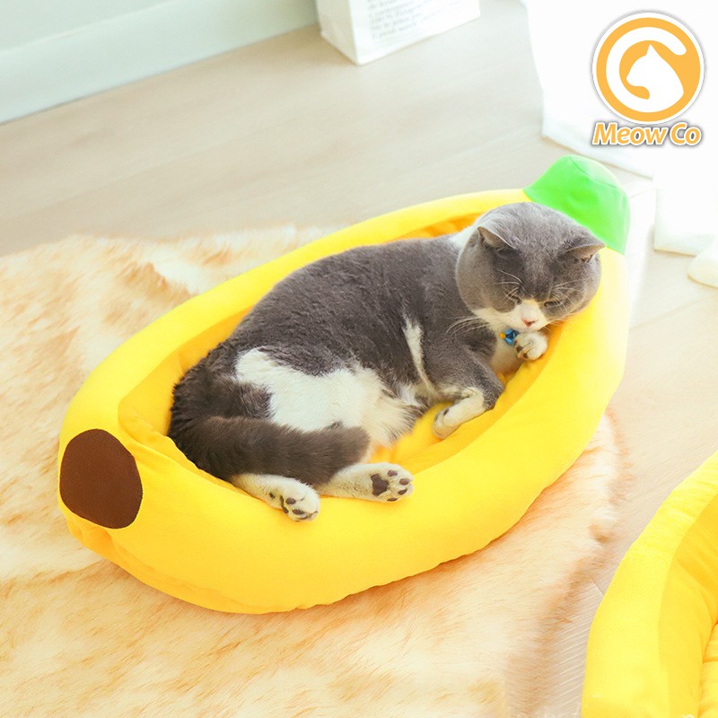 Meow Co / Banana Bed / Cat Bed Pet Sleeping Bed Soft Cat cuddle bed