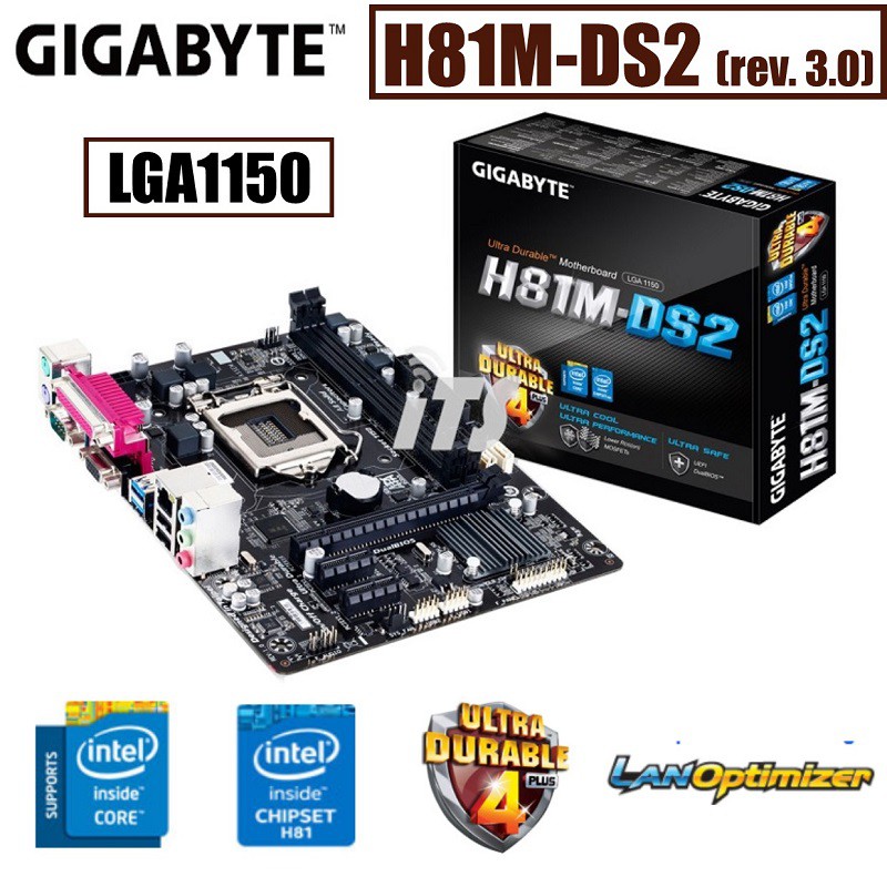 Gigabyte GaH81mS2ph Desktop Motherboard Intel H81 Chipset Socket H3