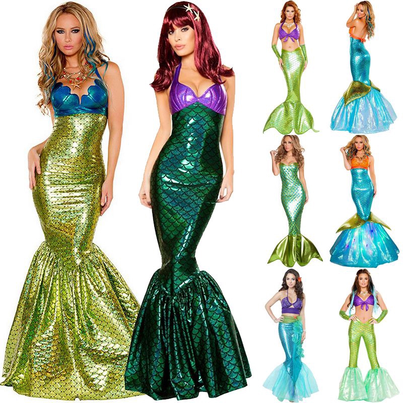 Mermaid Costume Cosplay Romantic Sea Maid Sexy Women Adult Fancy ...