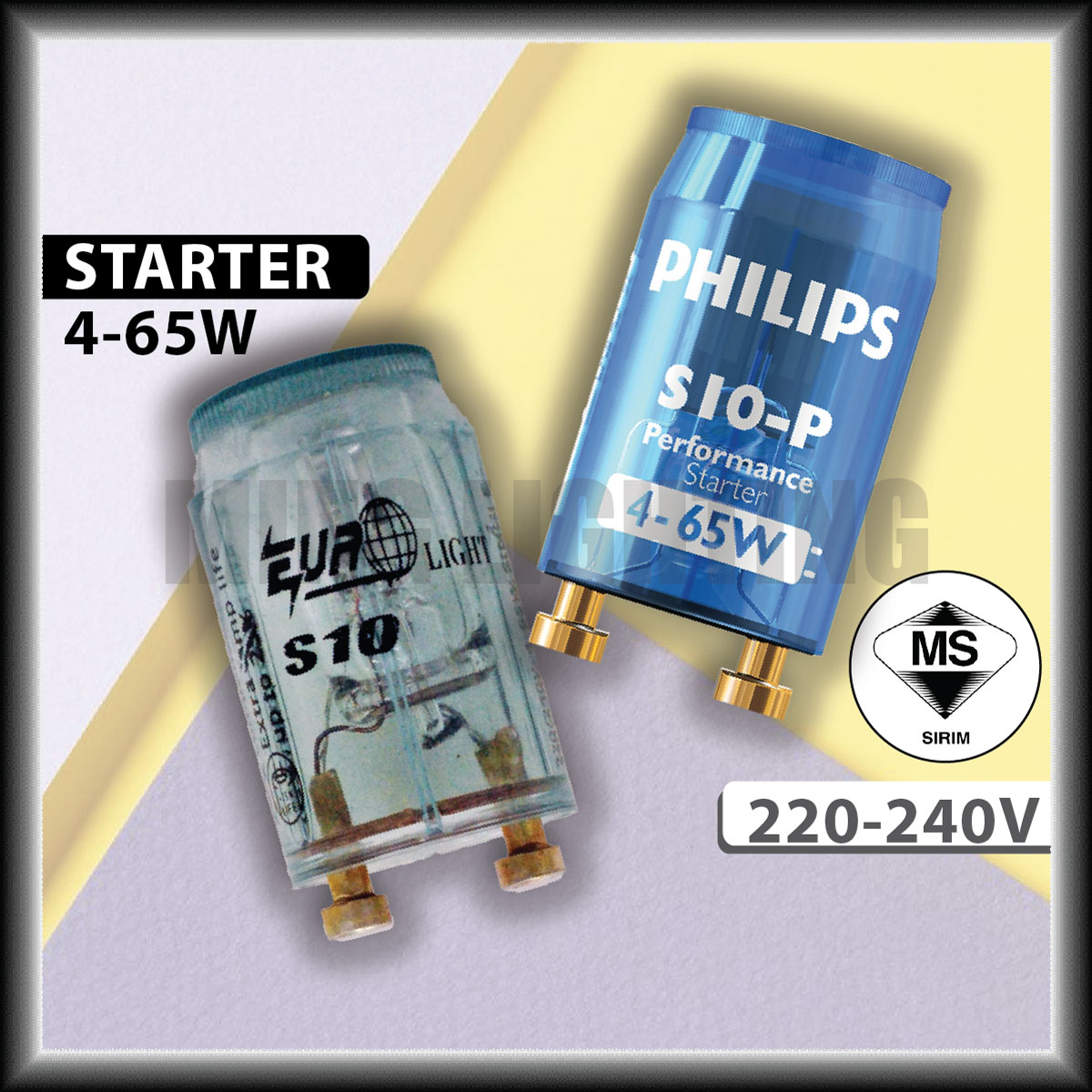 Starter Lampu Philips Eurolight S10 4-65W Fluorescent T8 4ft 2ft Light
