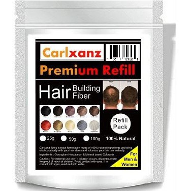Carlxanz Hair Building Fibers Refill Bags (2 x 25 gram) For Caboki, Toppik  Hair Loss Treatment Care | Shopee Malaysia