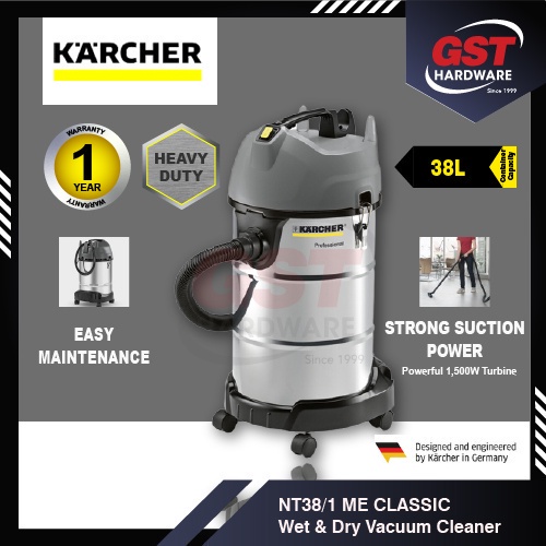 Karcher Heavy Duty Vacuum Cleaner Wet and Dry NT38 for Car Wash and