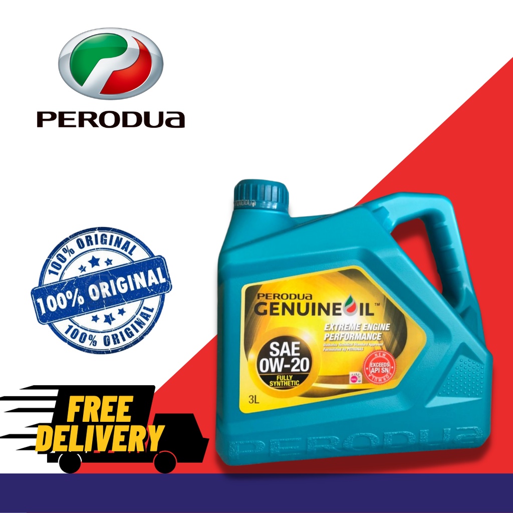 Badax Lube Perodua Genuine Oil Fully Synthetic Sae 0w 20 3l Axia Bezza Shopee Malaysia