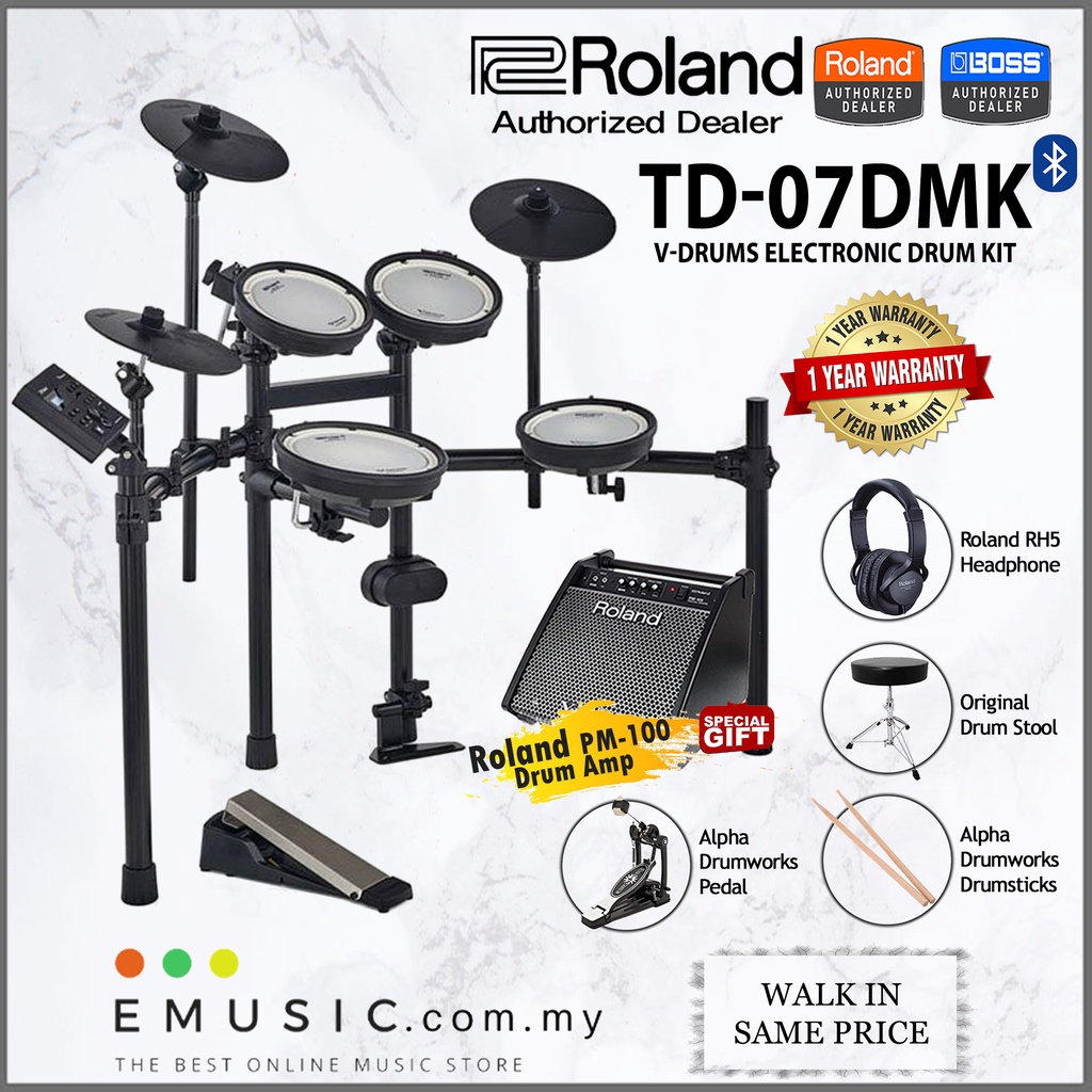 Roland TD07DMK VDrums Electronic Drum Kit Digital Drum with Amp