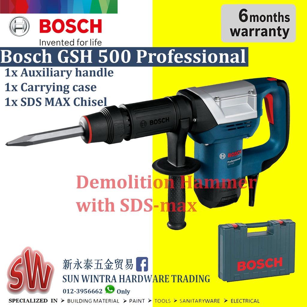 Bosch Gsh500 Demolition Hammer With Hex Shopee Malaysia