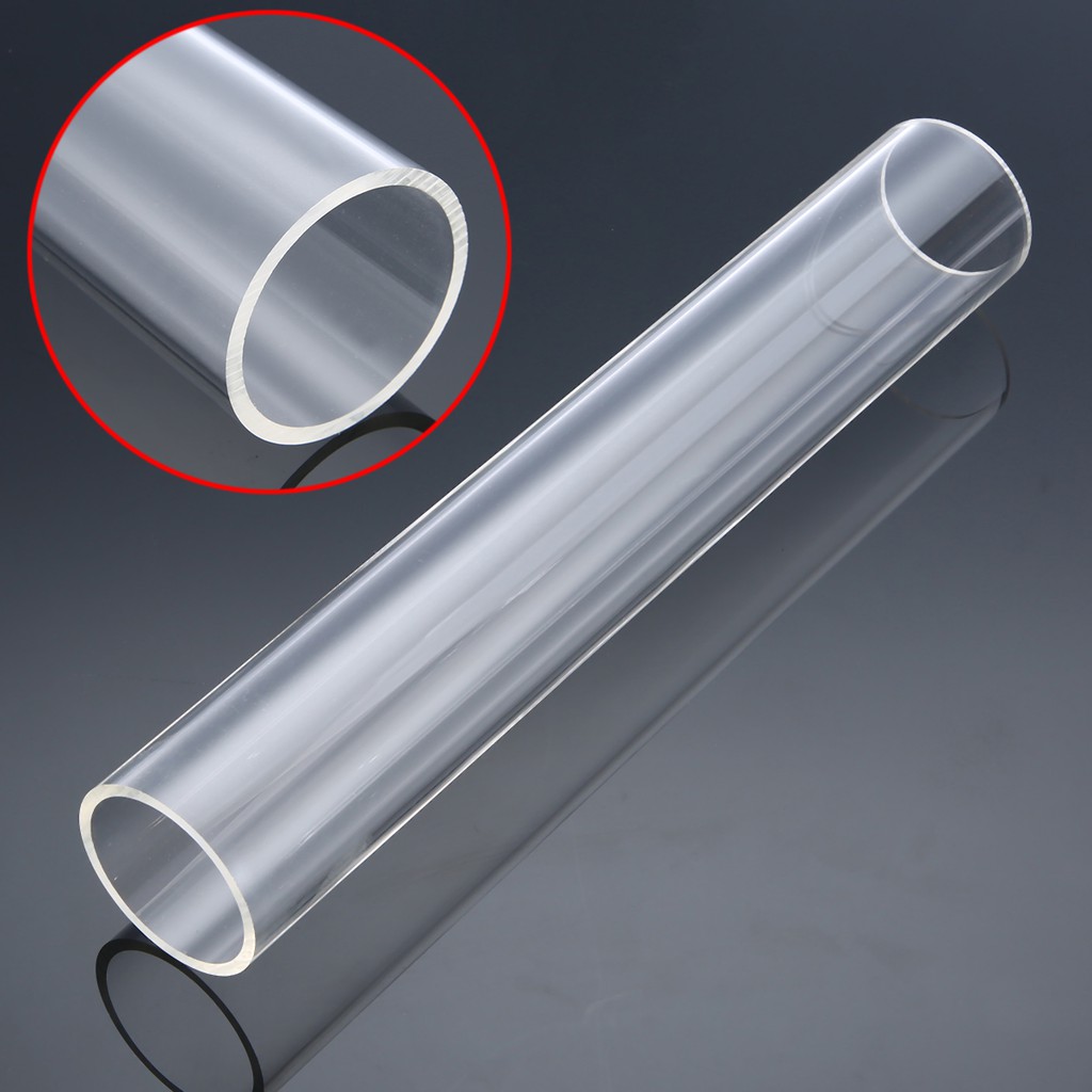 1 Pc 2” OD x 1 1/2 ID x 8 INCH Long Clear Acrylic PLEXIGLASS Lucite Tube Heavy 1/4 Wall Tubes