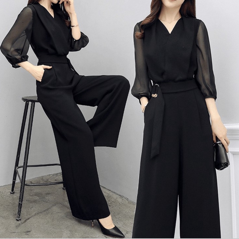 wide leg casual jumpsuit