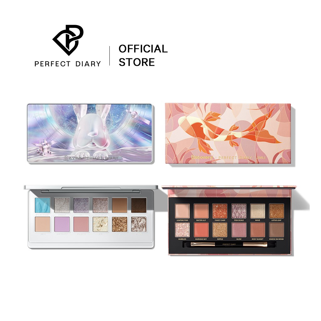 Perfect Diary Two Explorer Eyeshadow Palette Set Rich Colour Payoff Eyeshadow Palette Matte Eye