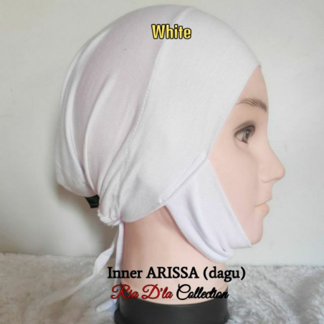 Inner hijab soft cotton bertutup dibelakang [Berdagu & tanpa dagu]/Inner Arissa