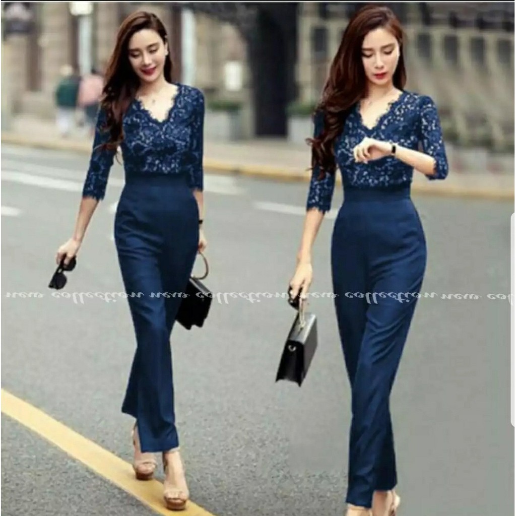 *[RXFK] Js Milea / Latest Model Brocade Jumpsuit / Js Santi / Women's Jumpsuit / Brocade Jumpsuit / Jumpsuit jumpsuit woman