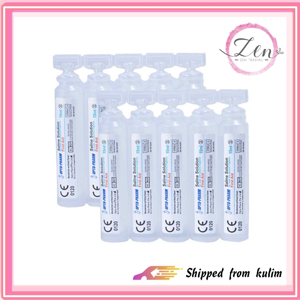 OPTOPHARM BUFFERED SALINE 10 x 15ml and 500ml bottle (Contact lens