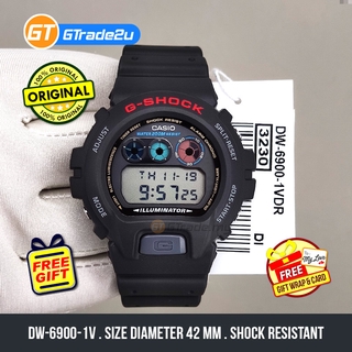 G Shock Men Dw 6900 1d Dw 6900 1 Digital Bulat Basic Watch Black Resin Band Ready Stock Shopee Malaysia