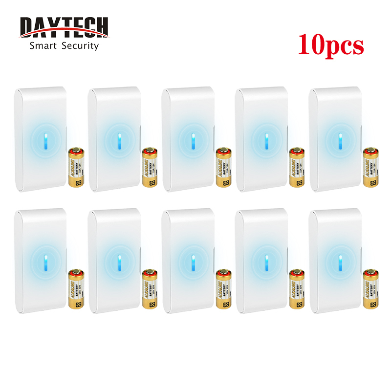DAYTECH Wireless Vibration Detector 433Mhz Glass Break Alarm Anti-theft Anti-earthquake Can Work with Our All Alarm System 10PCS VA02
