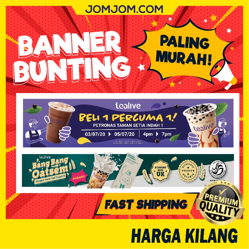 BANNER/BUNTING/INKJET PRINTING/HARGI KILANG(DESIGN SENDIRI) | Shopee ...