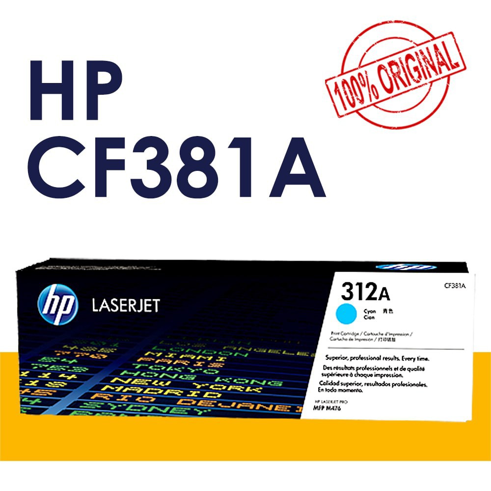 HP 312A Cyan Original LaserJet Toner Cartridge, CF381A | Shopee Malaysia