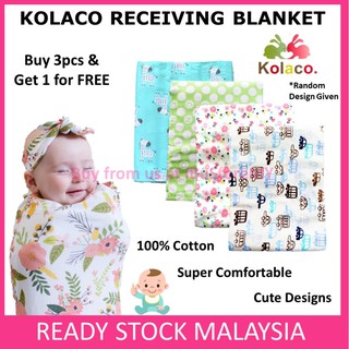 Cotton Baby Blanket Swaddle Bedung Bayi Selimut Bayi Receiving Blanket