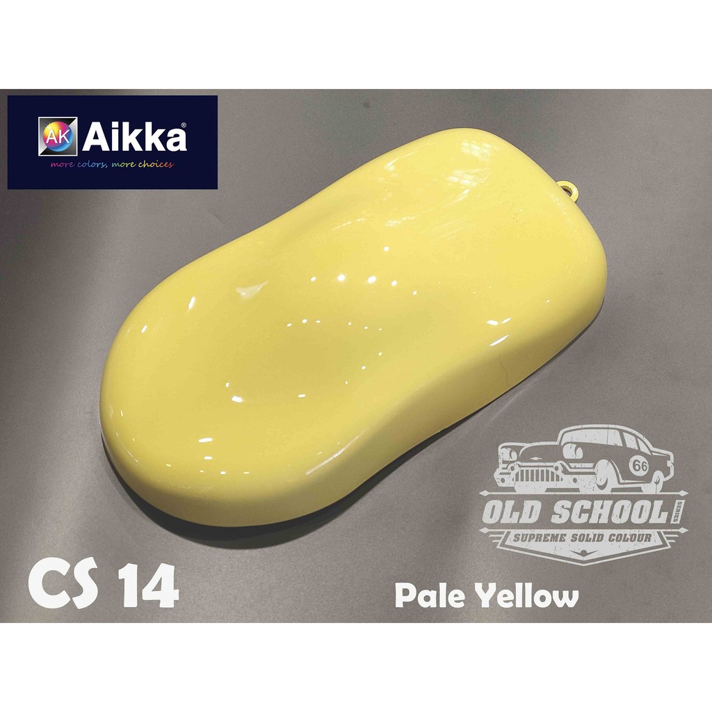 AIKKA CS14 PALE YELLOW OLD SCHOOL SUPREME SOLID COLOUR 2K PAINT 