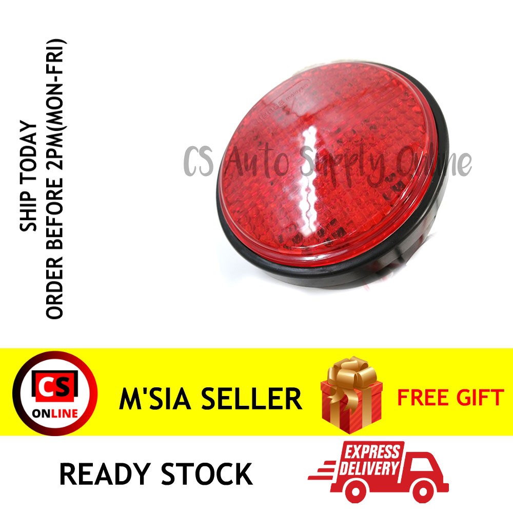 CS LED Tail Lamp light 24v Round 4 inch Red Flashing Brake Light Lampu