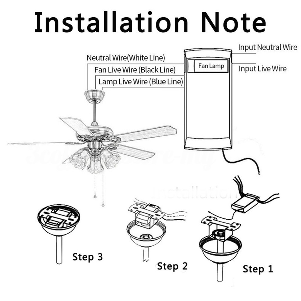 How To Install Universal Ceiling Fan Remote Control Kit Shelly Lighting