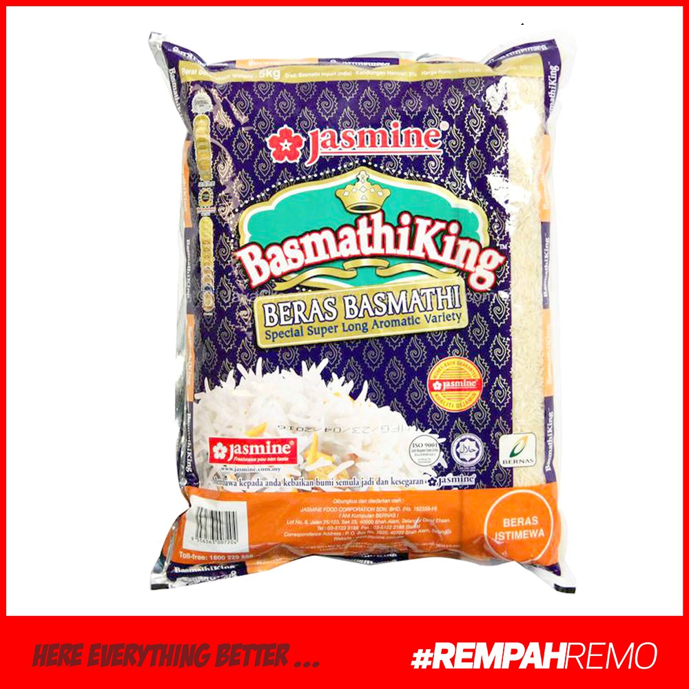 Buy Jasmine Basmathi King 5kg Steamed Beras Basmathi Seetracker Malaysia
