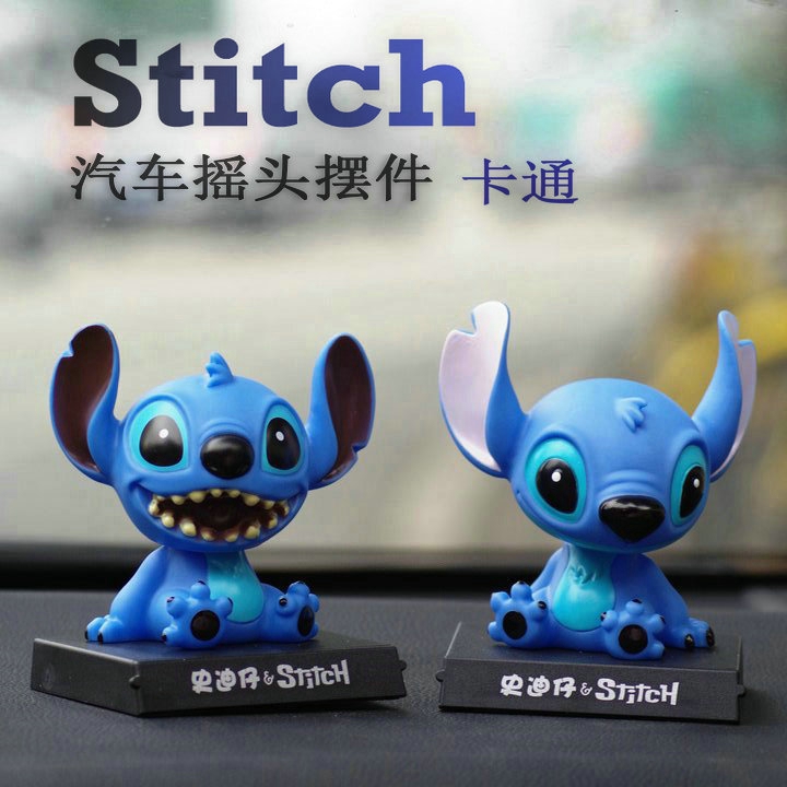 Lilo Stitch Stitch Car Dolls Model Head Shaking Car Ornaments