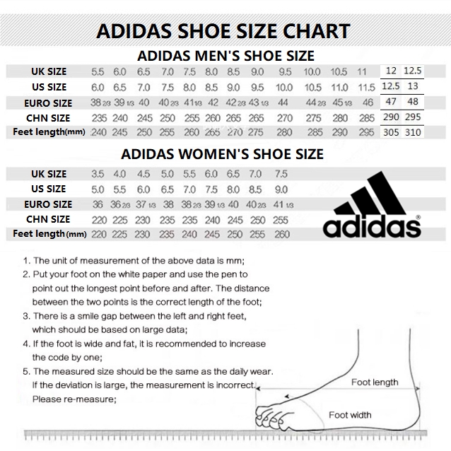 adidas samba size chart