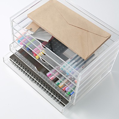 Authentic Muji Acrylic Box 5 Drawers Wide Shopee Malaysia