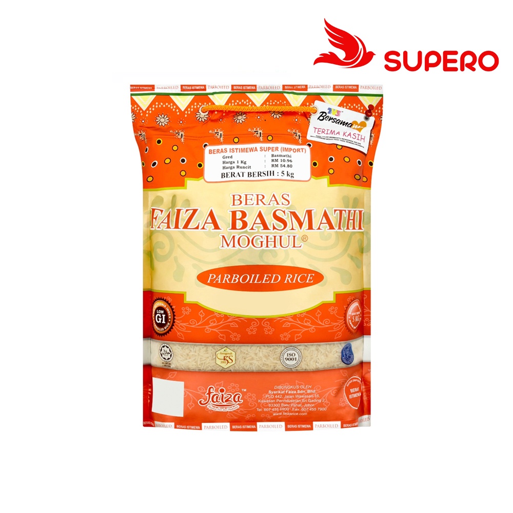 Buy Faiza Beras Moghul Basmathi Parboiled Rice 5kg Seetracker Malaysia