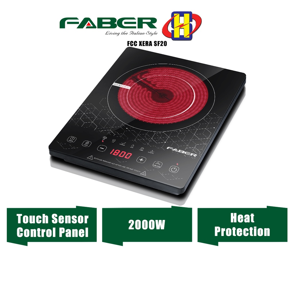 Faber Ceramic Cooker Timer Auto CutOff Ceramic Cooker Hob (2000W) FCC
