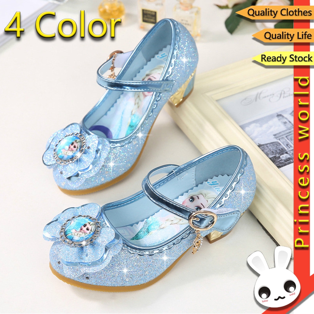 Girls Frozen Shoes Elsa Queen High Heeleds Princess Shoe